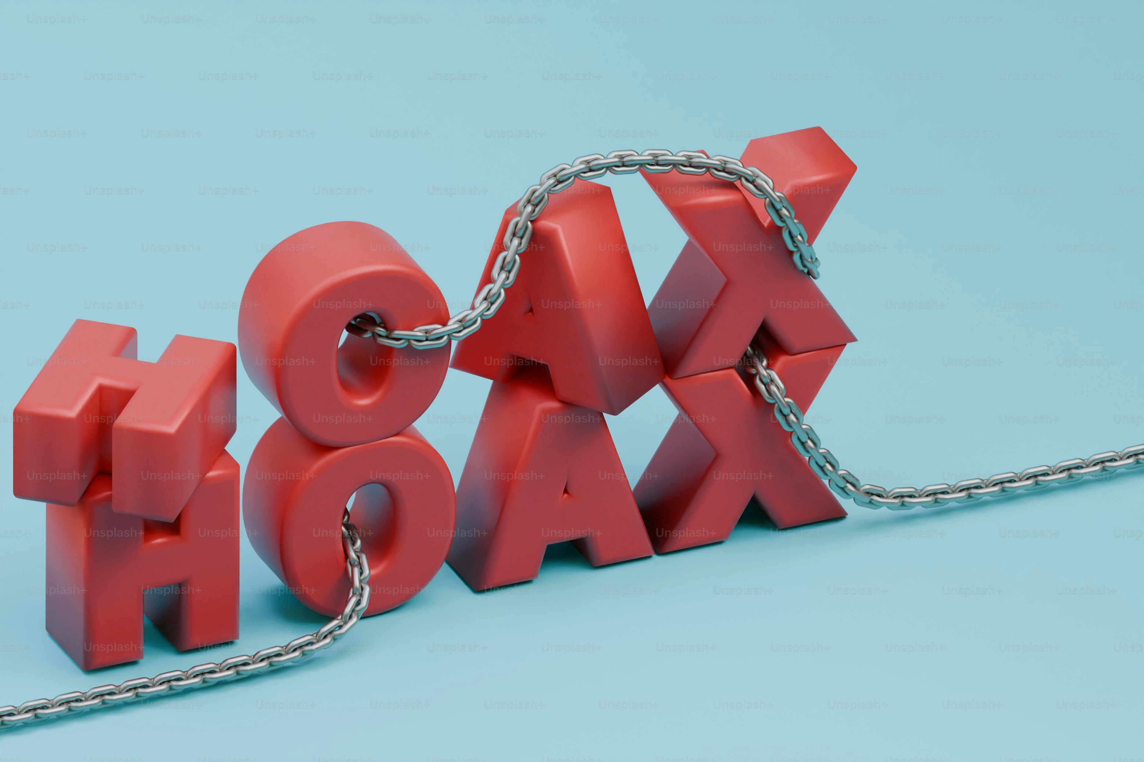Hoax Chain Message. 3D Render.